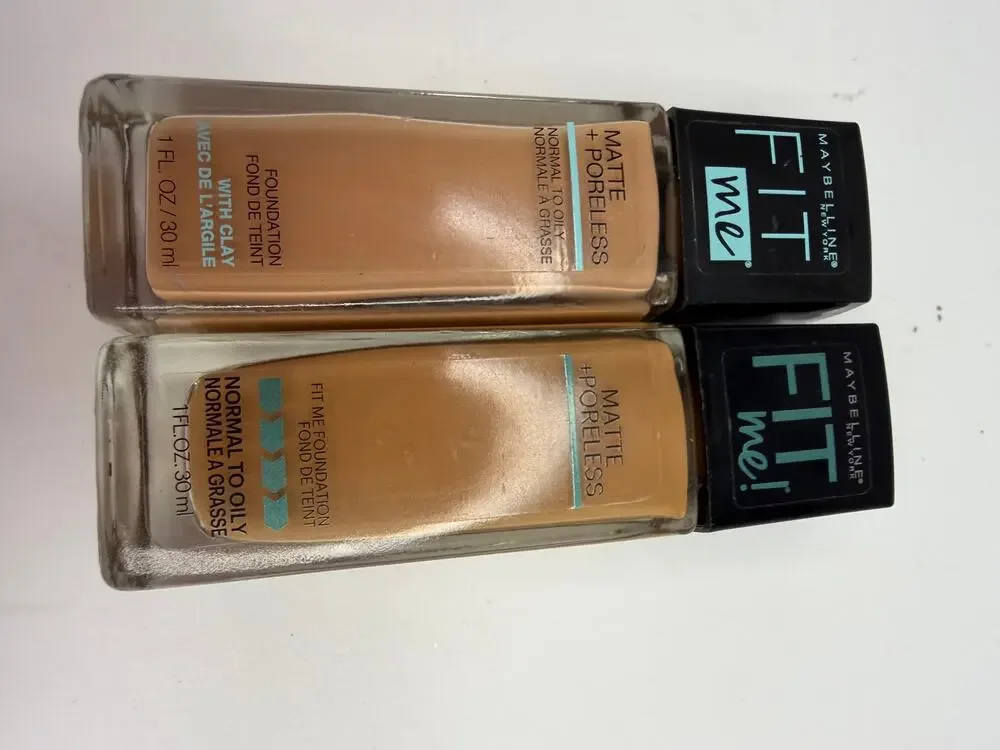 Maybelline Fit Me Matte Poreless Foundation 320 Natural Tan 330 Toffee Lot of 2